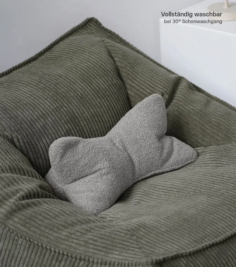 Nackenkissen in Bouclé & Cord ‘Der Leseknochen'