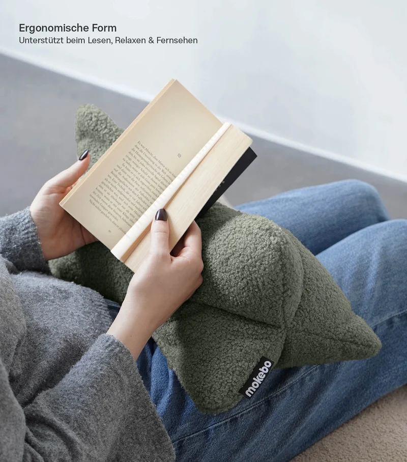 Nackenkissen in Bouclé & Cord ‘Der Leseknochen'