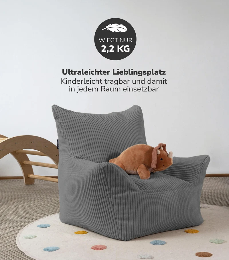 RELOVED Kinder Sitzsack 'Der Pausenheld' auch in Cord