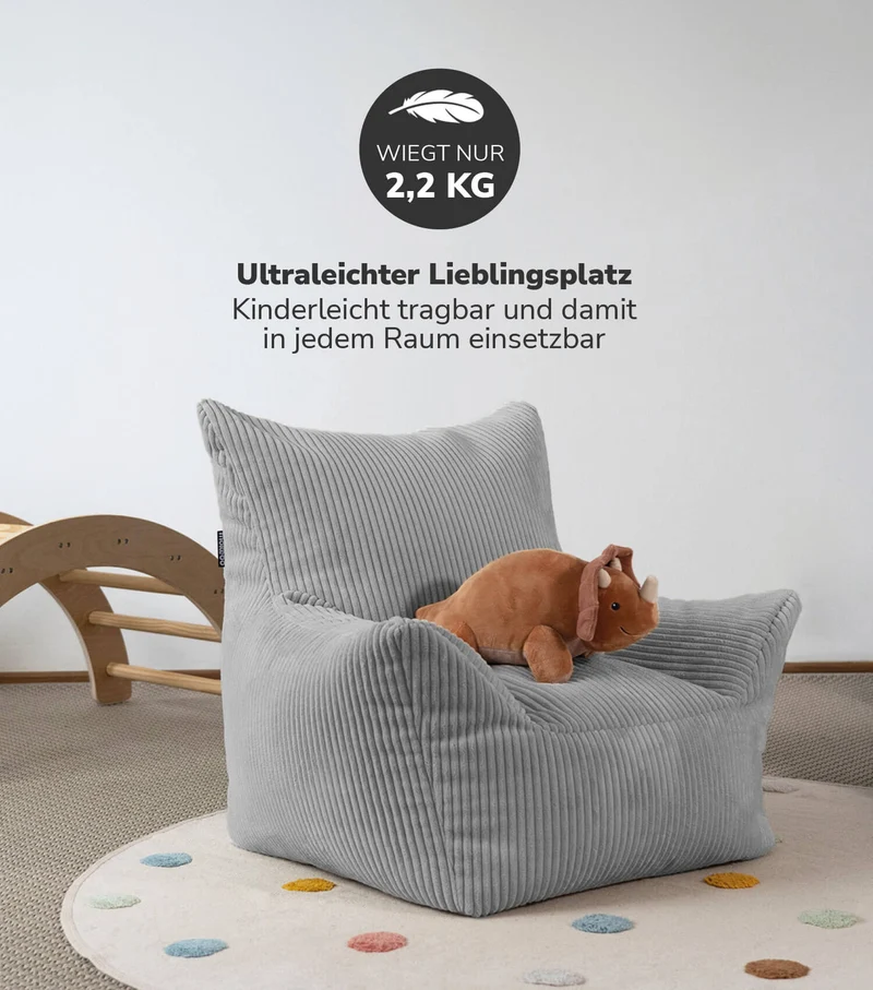 RELOVED Kinder Sitzsack 'Der Pausenheld' auch in Cord