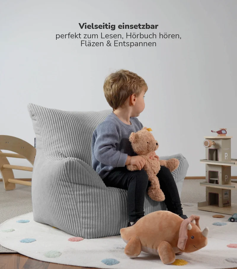 RELOVED Kinder Sitzsack 'Der Pausenheld' auch in Cord