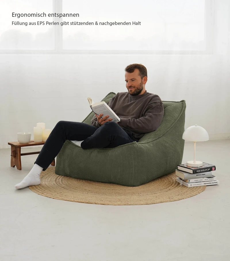 RELOVED Sitzsack Sessel Cord 'Snug'