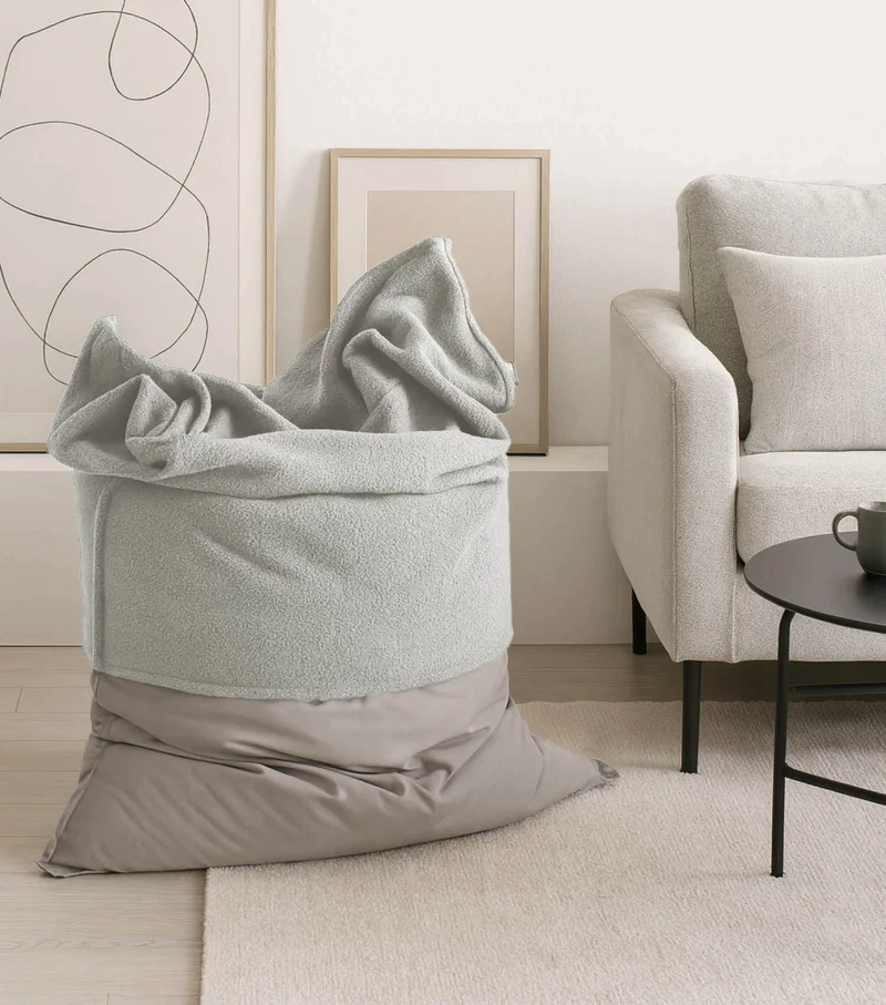 Sitzsack Bezug aus Teddy Bouclé 'Das Kuschelcover'