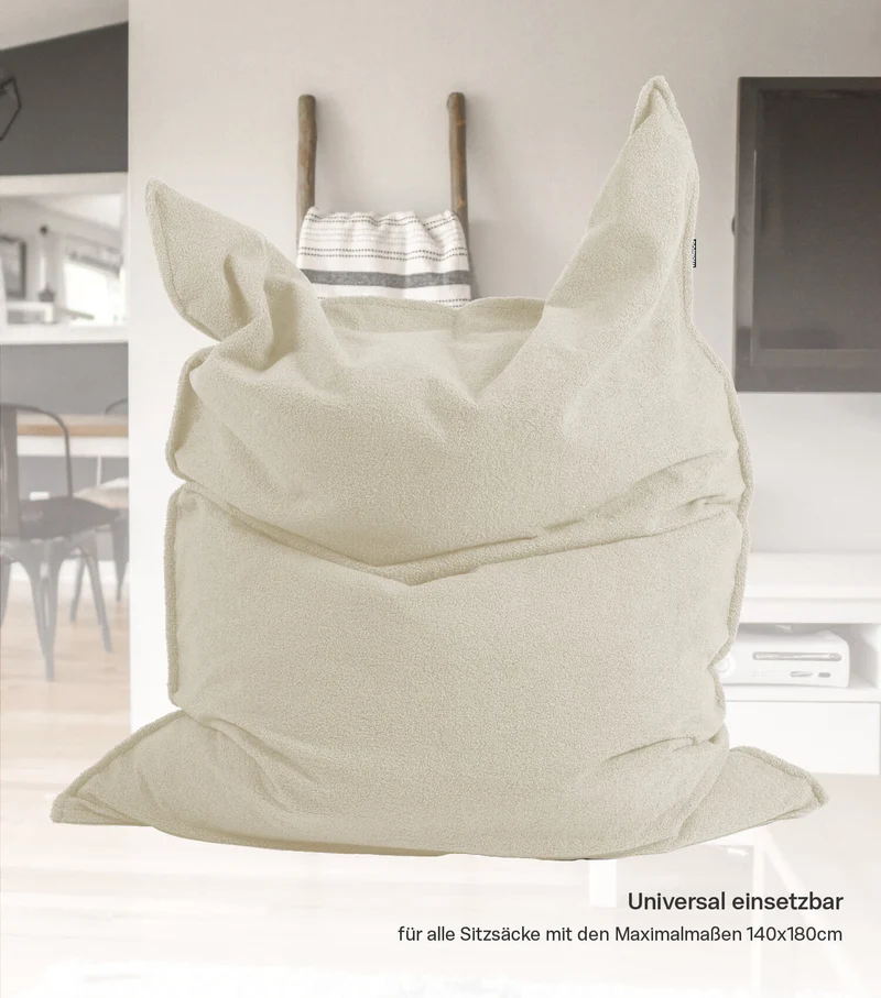 Sitzsack Bezug aus Teddy Bouclé 'Das Kuschelcover'