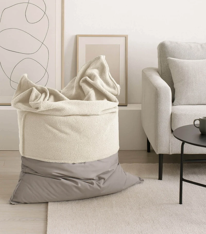 Sitzsack Bezug aus Teddy Bouclé 'Das Kuschelcover'