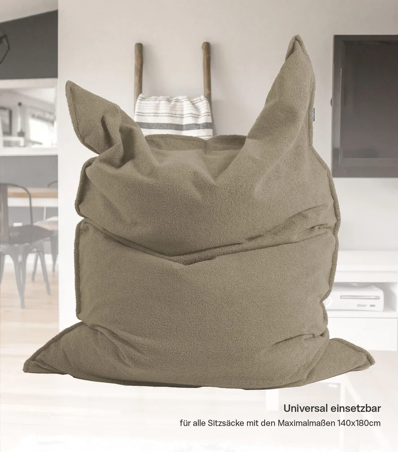 Sitzsack Bezug aus Teddy Bouclé 'Das Kuschelcover'