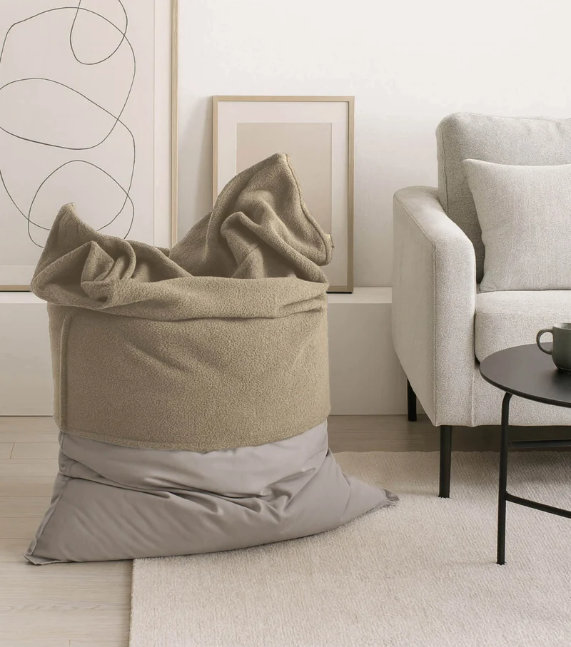 Sitzsack Bezug aus Teddy Bouclé 'Das Kuschelcover'
