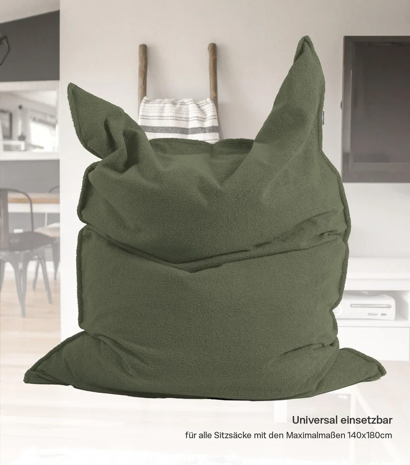 Sitzsack Bezug aus Teddy Bouclé 'Das Kuschelcover'