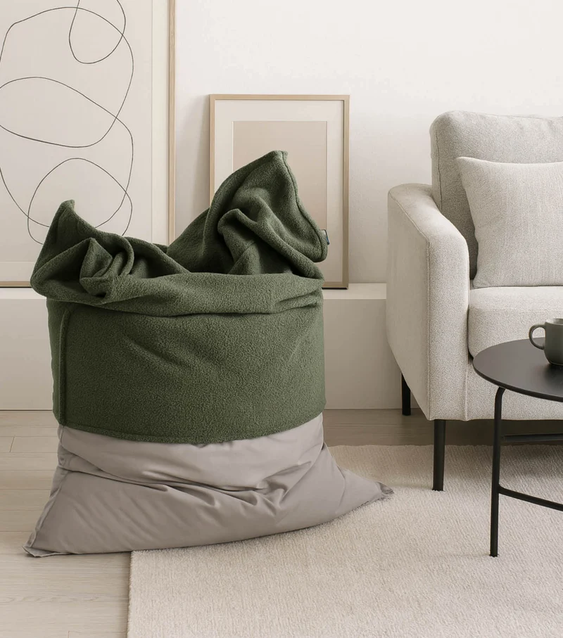 Sitzsack Bezug aus Teddy Bouclé 'Das Kuschelcover'