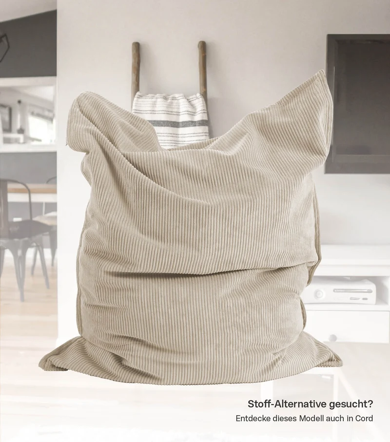 Sitzsack Bezug aus Teddy Bouclé 'Das Kuschelcover'