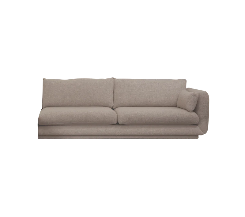 Bloom 3-seater sofa module, left with plinth