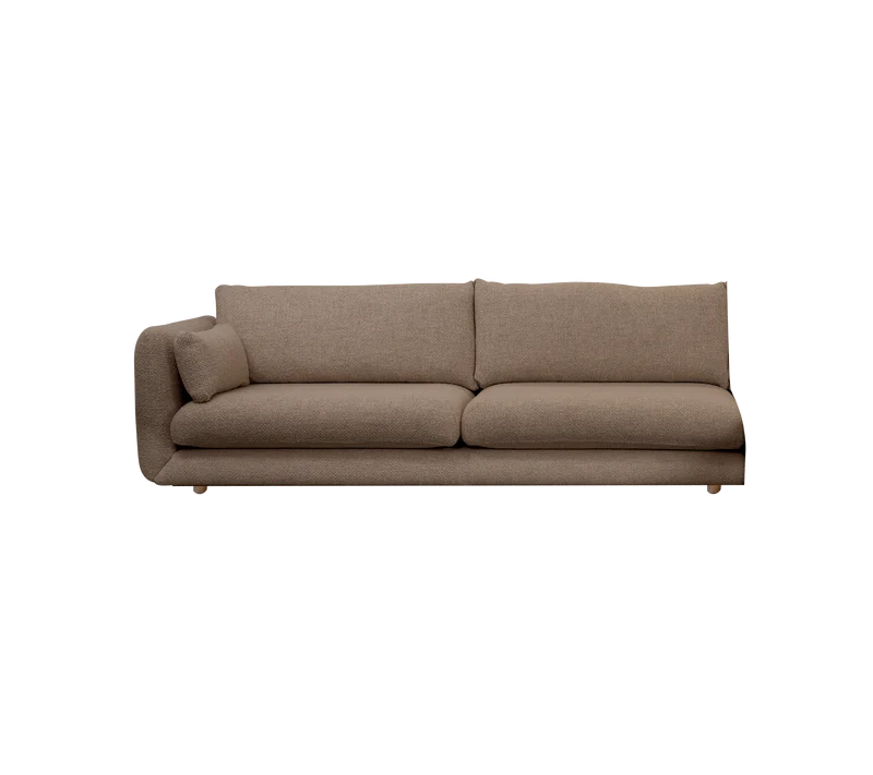 Bloom 3-seater sofa module, right with teak legs