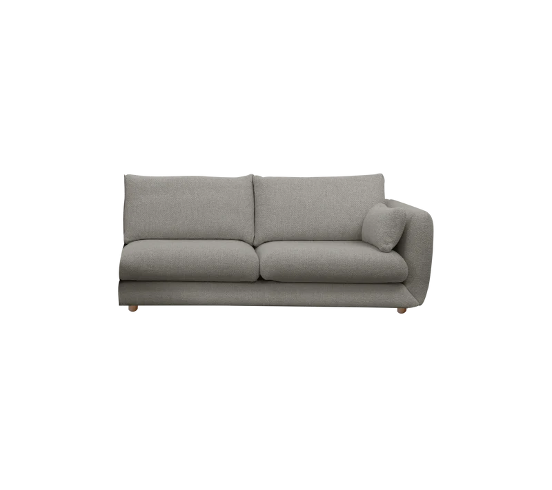 Bloom 2-seater sofa module, left with teak legs