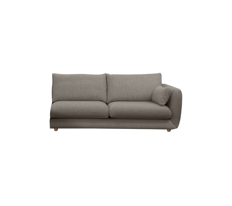 Bloom 2-seater sofa module, left with teak legs