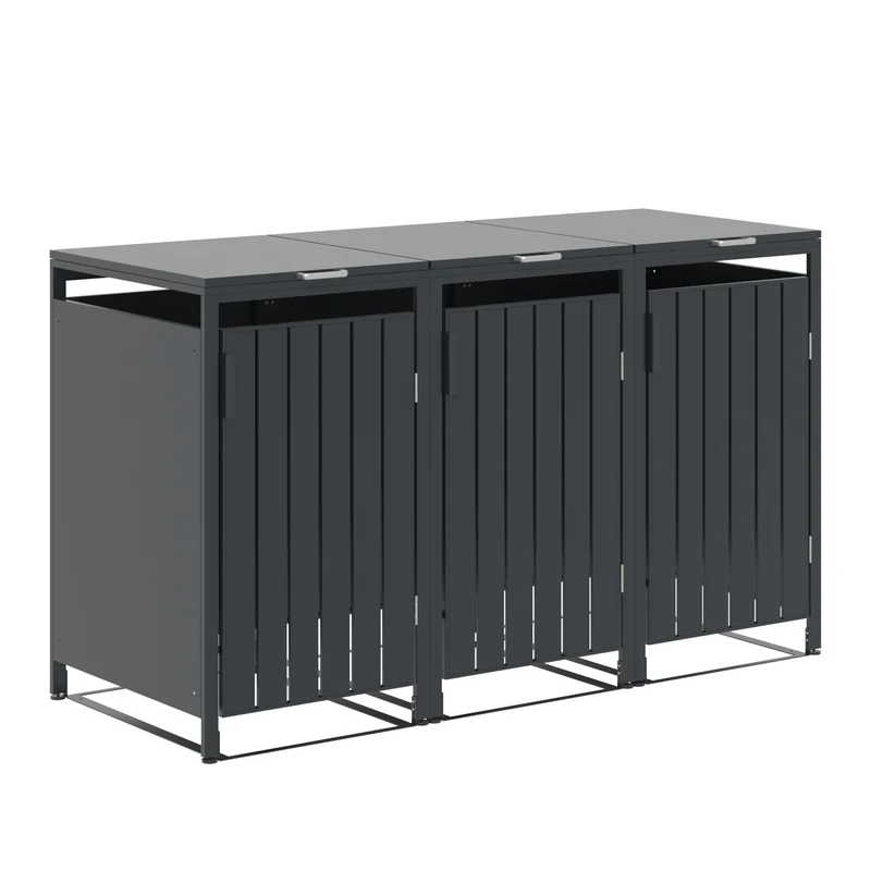 Garden Impressions containerbox BinPort dubbel - 136x80x118 cm - carbon black
