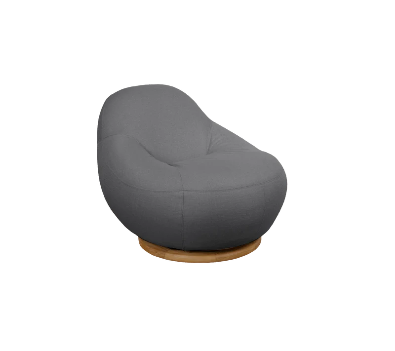 Gem lounge chair w/teak swivel