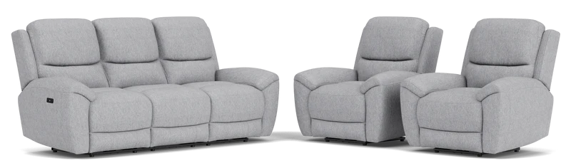 3 Seater with End Electric Recliners + 2 Electric Recliners