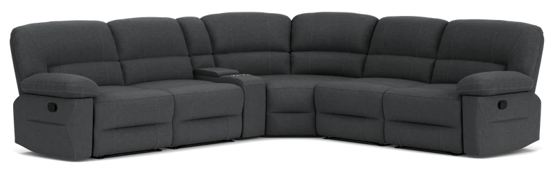 5.5 Seater Corner with Console and 3 Internal Recliners