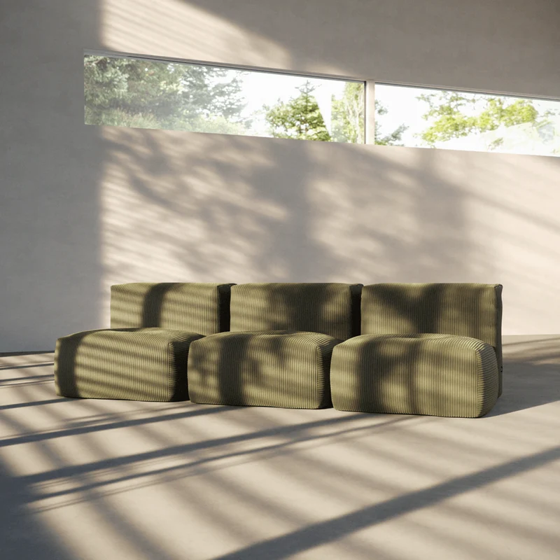 Soft Sofa Indoor - 3 Seater Open