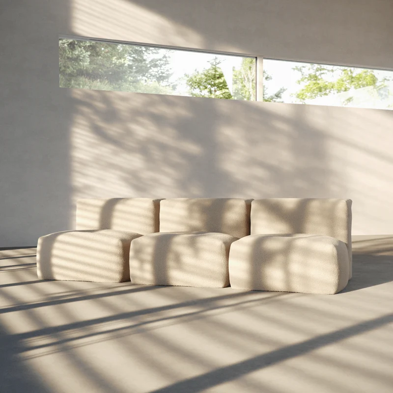 Soft Sofa Indoor - 3 Seater Open