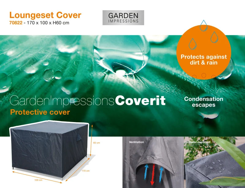 Coverit loungeset hoes - 170x100xH60 cm