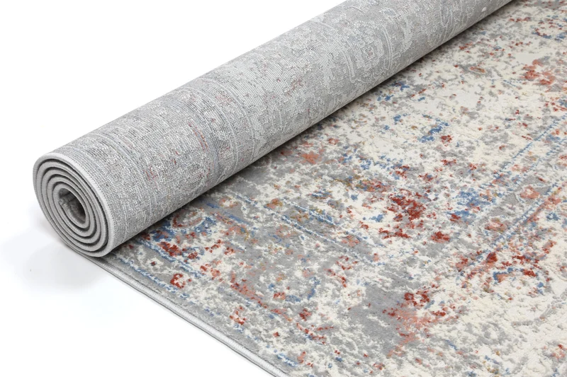 Multi Grey Contemporary Rug