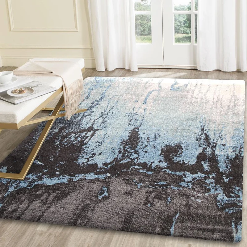 Blue Abstract Rug