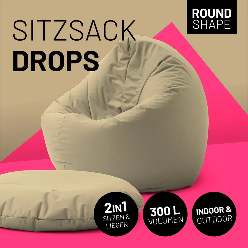 Runder Sitzsack 2 in 1