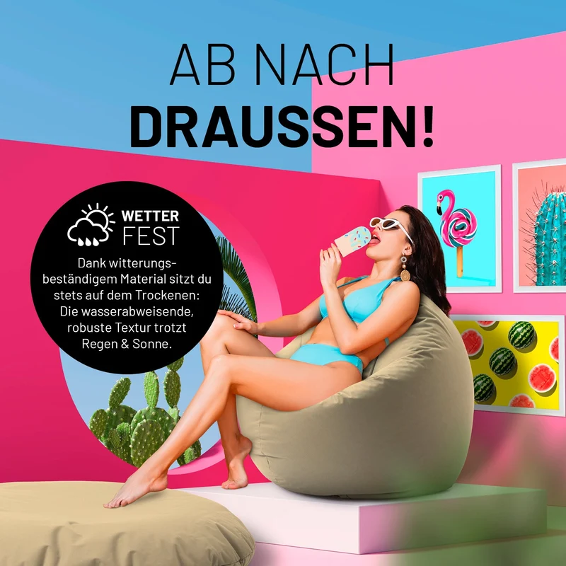 Runder Sitzsack 2 in 1