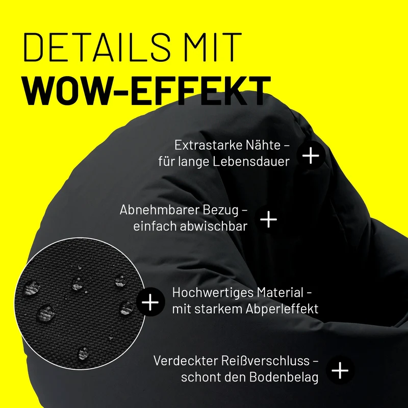 Runder Sitzsack 2 in 1