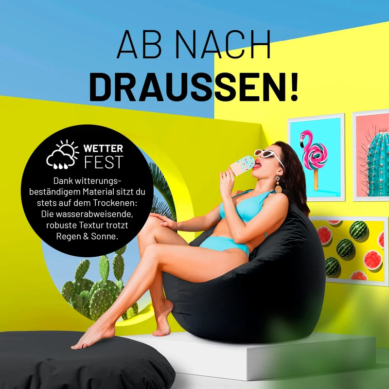 Runder Sitzsack 2 in 1
