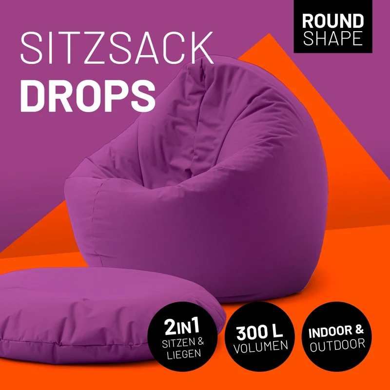Runder Sitzsack 2 in 1
