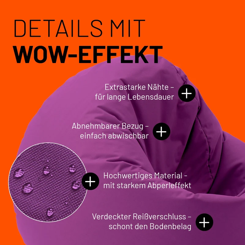 Runder Sitzsack 2 in 1