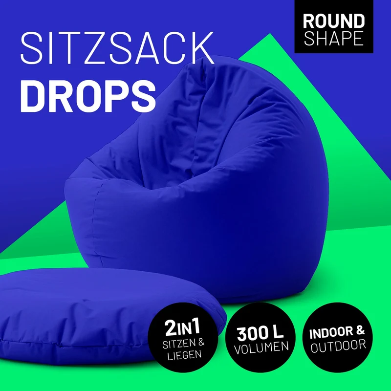 Runder Sitzsack 2 in 1
