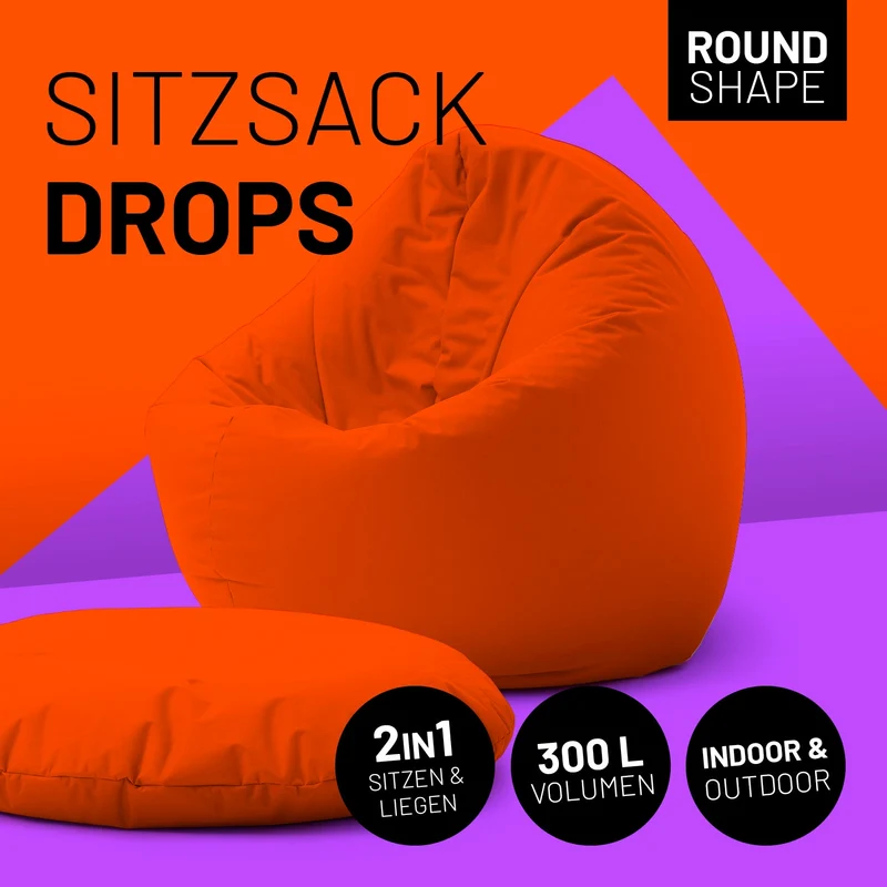 Runder Sitzsack 2 in 1