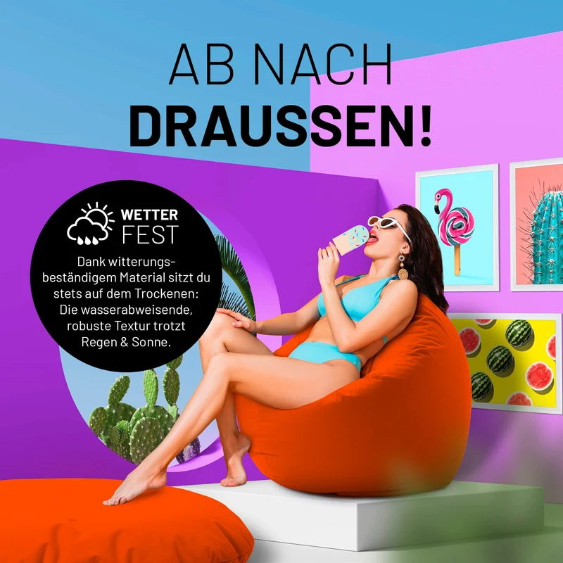 Runder Sitzsack 2 in 1