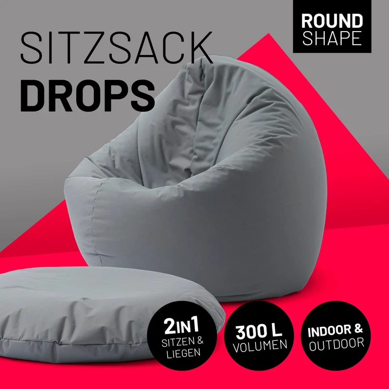 Runder Sitzsack 2 in 1