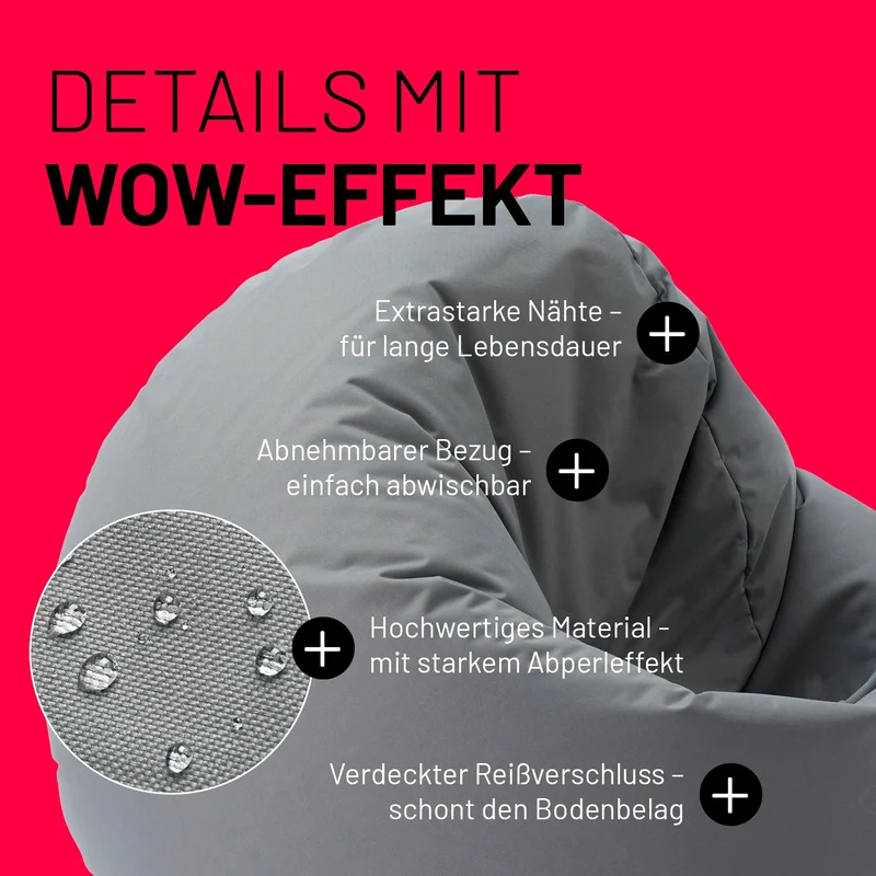 Runder Sitzsack 2 in 1