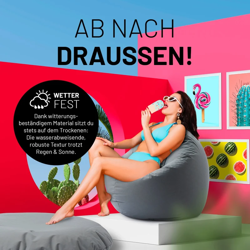 Runder Sitzsack 2 in 1