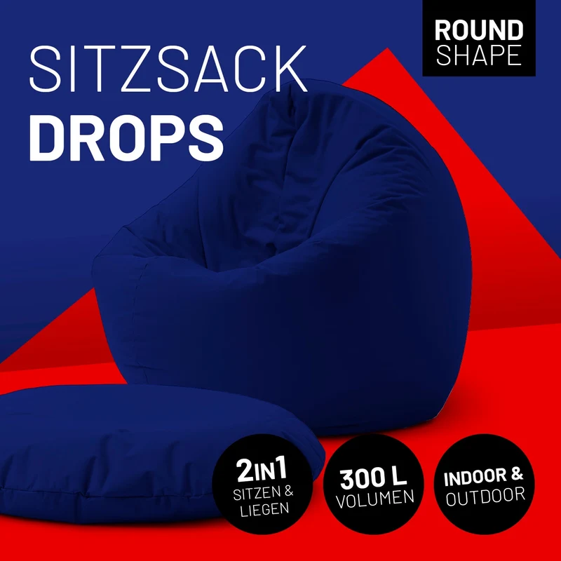 Runder Sitzsack 2 in 1