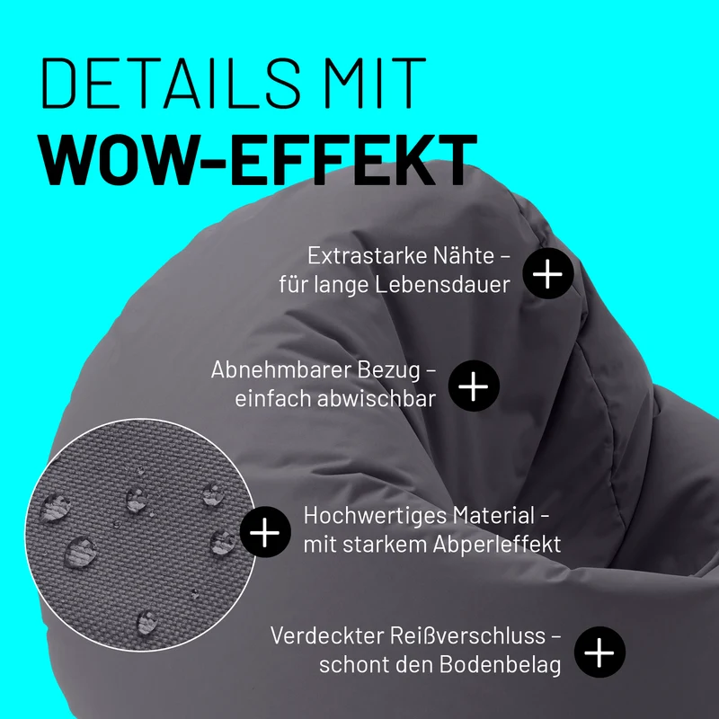 Runder Sitzsack 2 in 1