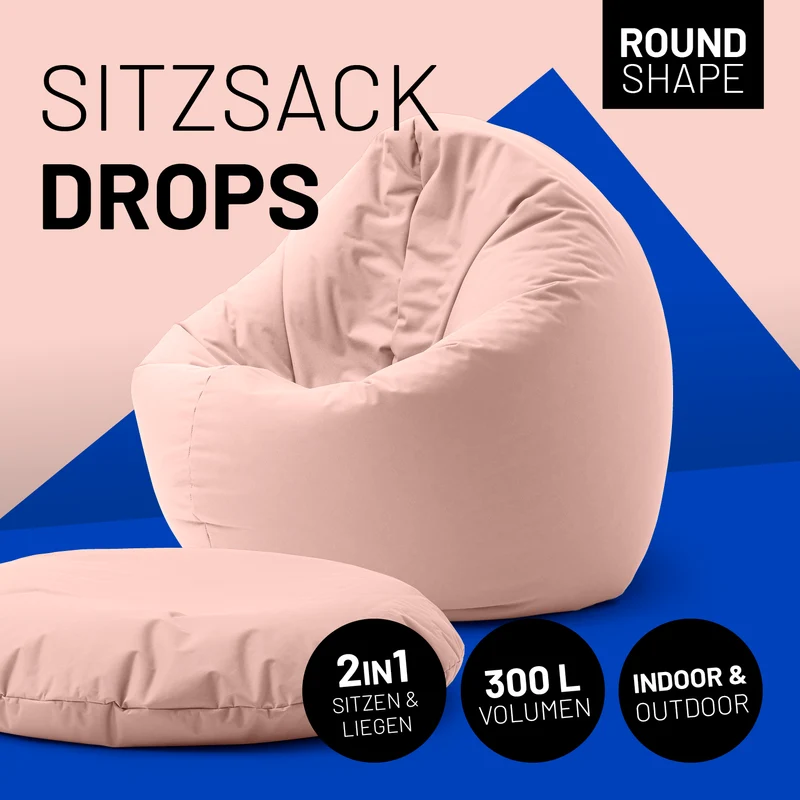 Runder Sitzsack 2 in 1