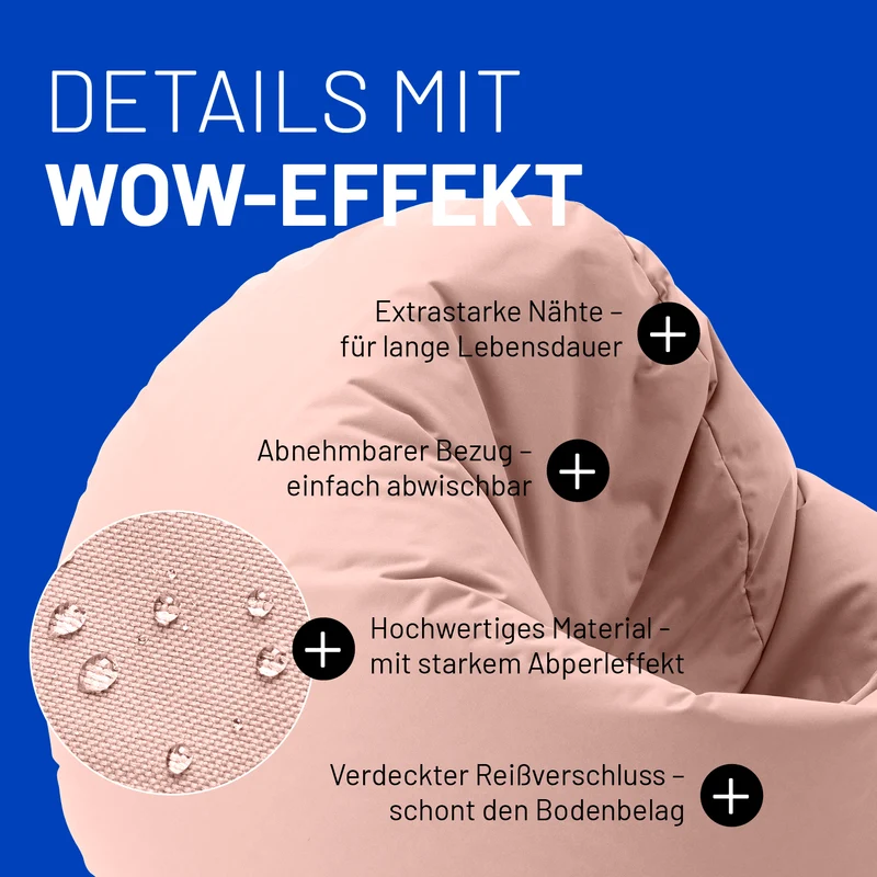 Runder Sitzsack 2 in 1