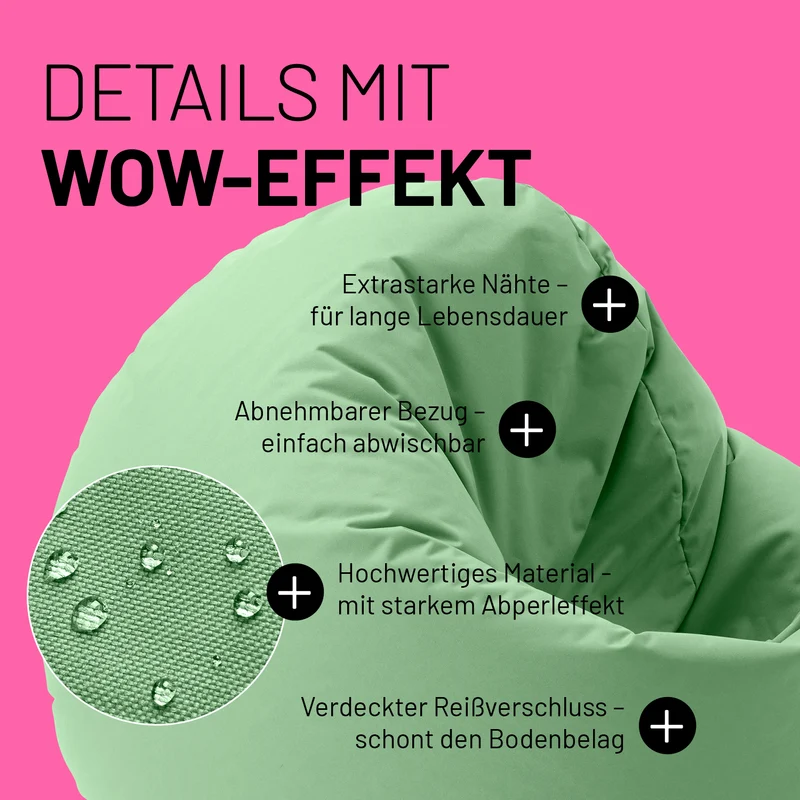 Runder Sitzsack 2 in 1