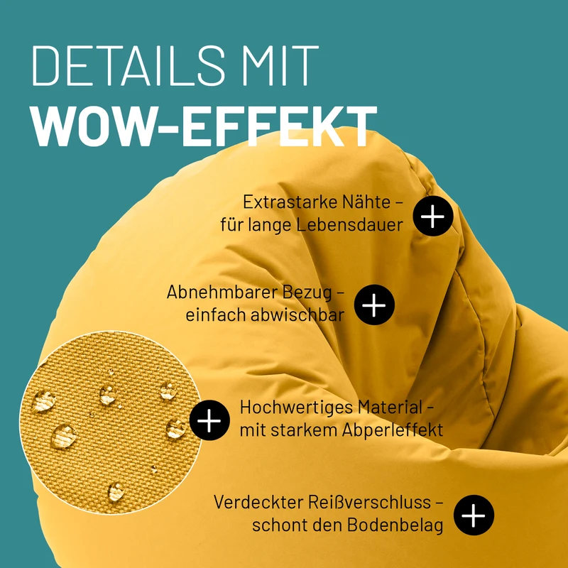 Runder Sitzsack 2 in 1