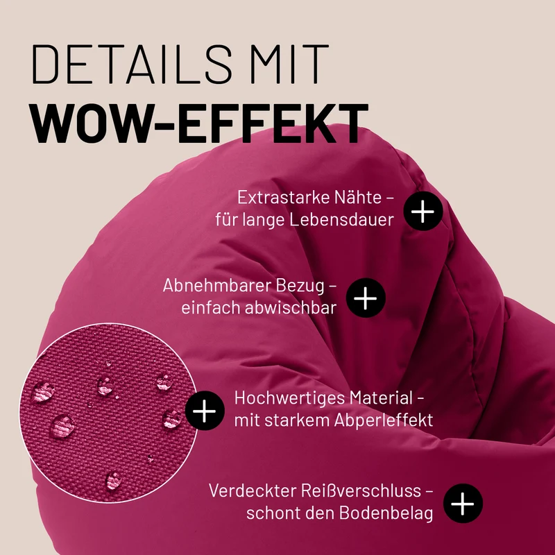 Runder Sitzsack 2 in 1