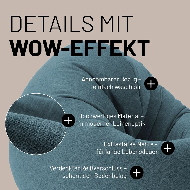 Sitzsack Rund 2 in 1 Interior line