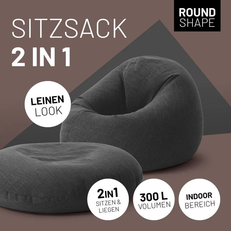Sitzsack Rund 2 in 1 Interior line