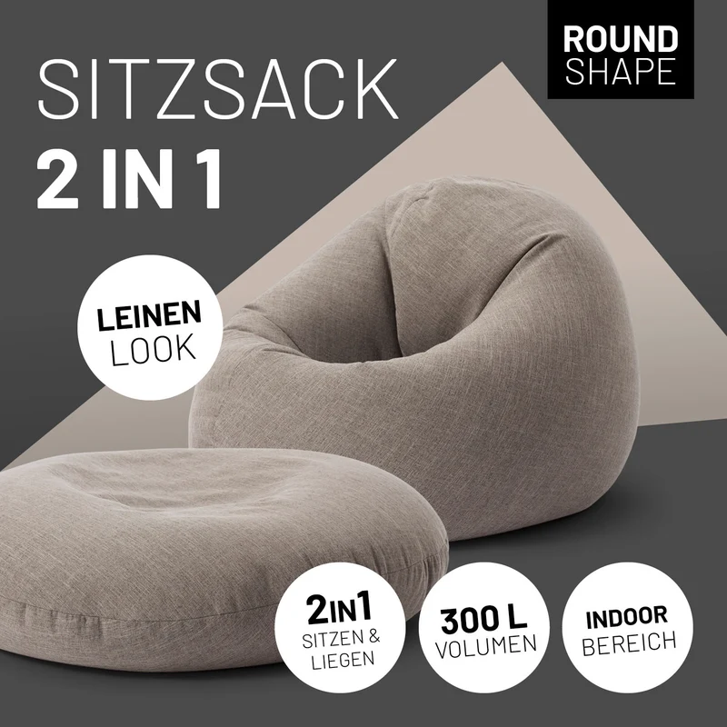 Sitzsack Rund 2 in 1 Interior line