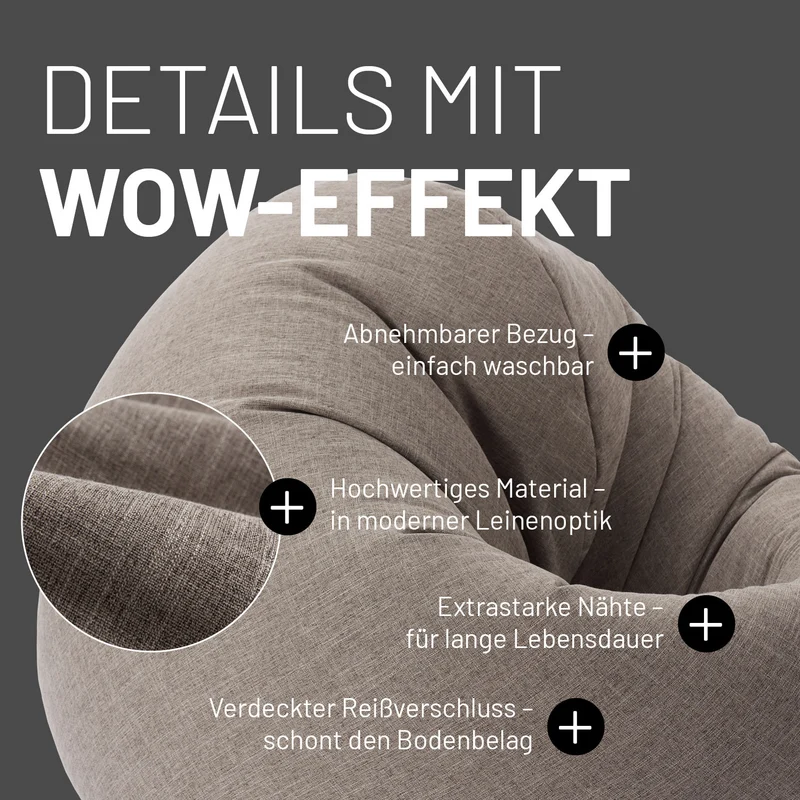 Sitzsack Rund 2 in 1 Interior line